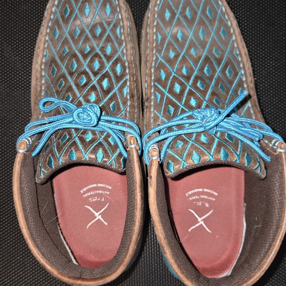 Twisted X Brown and Blue Mules